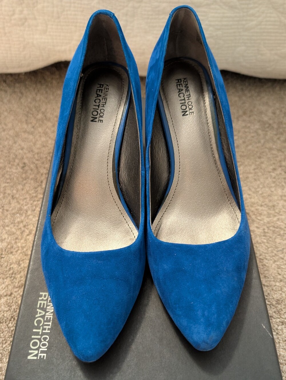 Kenneth Cole Reaction Women's Blue Suede Pointed-Toe Pumps